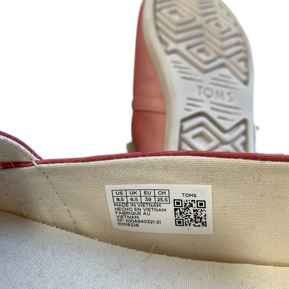 Toms New Earthwise Alpargata Classy Tie Dye Pink‎ Mauve 8.5 Canvas Ortholite
